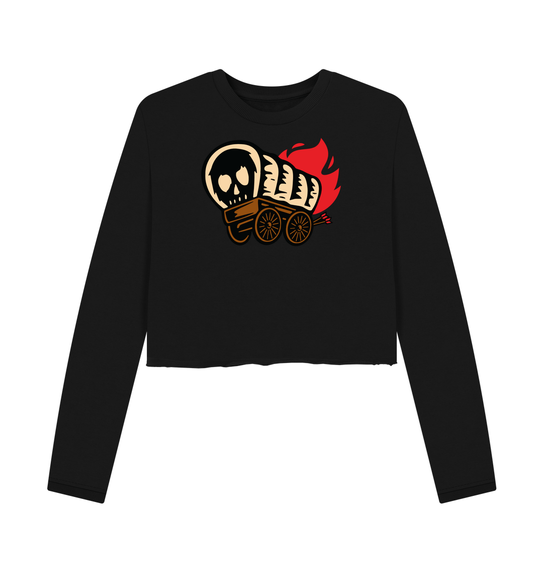 Black DP - Crop Hoodies