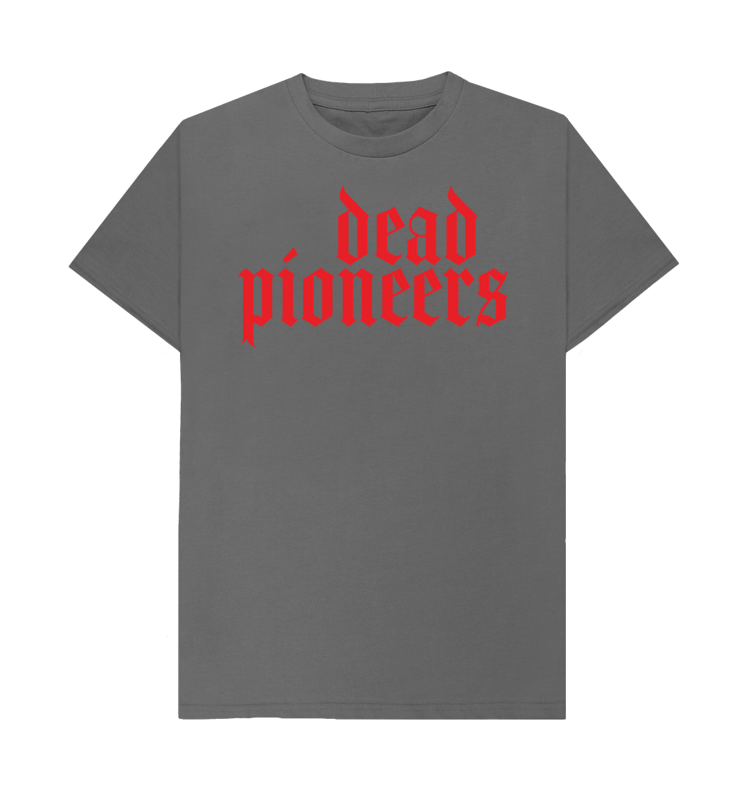 Slate Grey Dead Pioneers Classic Typeface T - Red